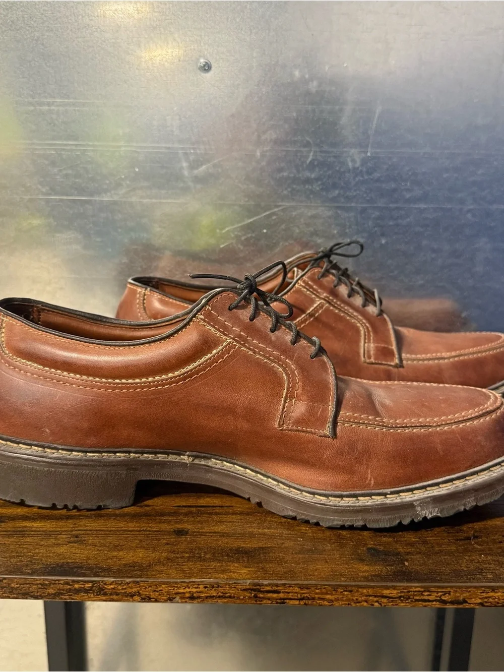 Allen Edmonds Wilbert Men's Dress Shoes Size 11.5B Brown Leather Oxford Lace USA
